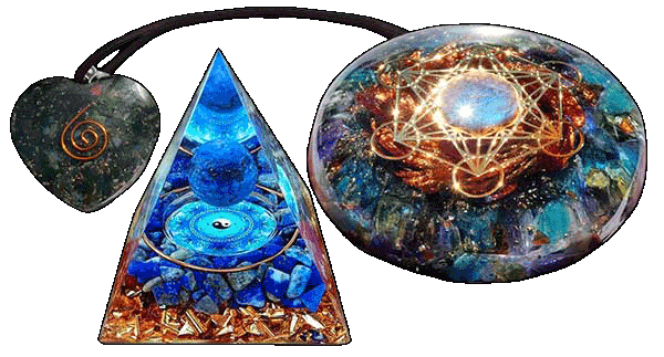 Three Eqilite Orgone pieces